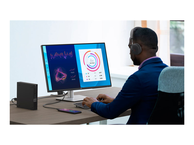 Dell 27" LED-Monitor – QHD-Auflösung, USB-Hub