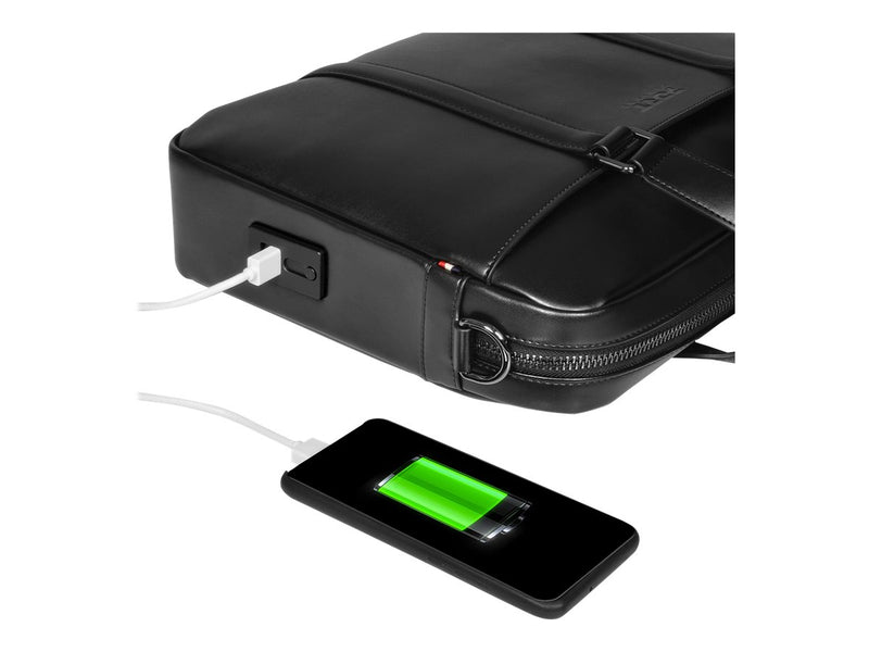 Port Notebook-Tasche – Spaltleder, für Laptops bis 14 Zoll