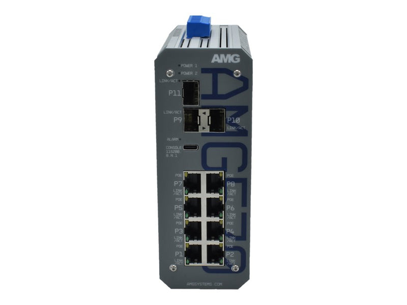 AMG Systems Netzwerk-Switch – 8 Anschlüsse, PoE+