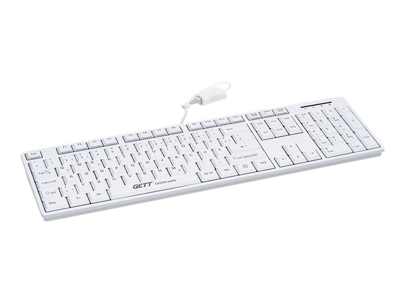 GETT USB-Tastatur – Waschbar, Spritzwassergeschützt, Antimikrobiell