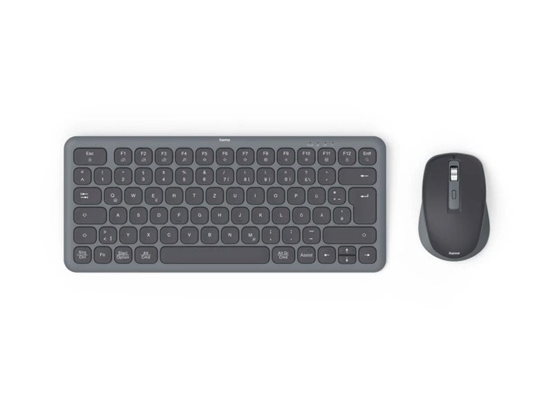 HAMA Kabelloses Tastatur-Maus-Set – Kompakt, für mehrere Geräte