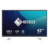 EIZO FlexScan 42.5" Monitor – 4K-Display, USB-C-Anschluss