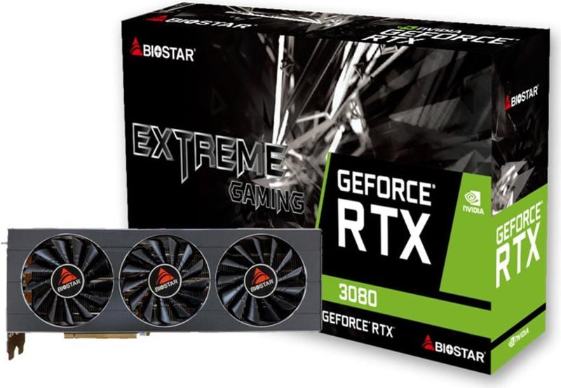BIOSTAR Grafikkarte – GeForce RTX 3080, 10 GB schneller Speicher