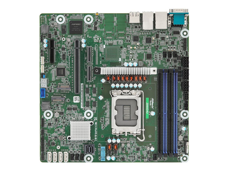 ASRock Motherboard – micro ATX, USB 3.2, 2 Gigabit LAN