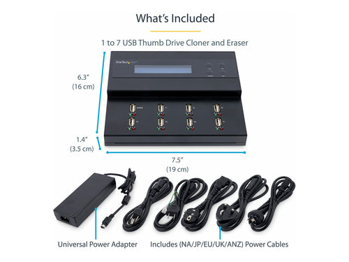 StarTech USB-Duplizierer – 1:7 für USB-Sticks, eigenständig