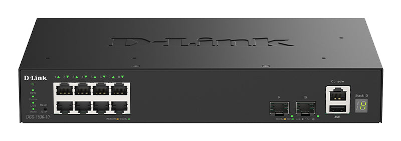 D-Link 10-Port Gigabit Switch – Smart Management, stapelbar