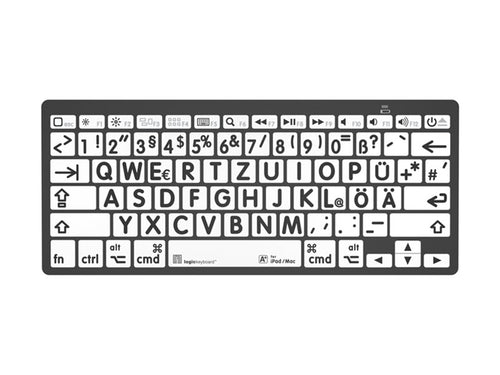 LOGIC-KEYBOARD Tastatur – Große Buchstaben, kabellos für Mac