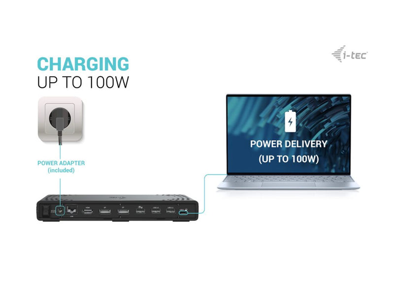 I-tec Dockingstation – USB-C, 3 Displays, 100W Stromversorgung