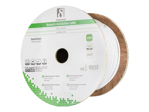 DELTACO Netzwerkkabel – 305 m, halogenfrei, CAT 7