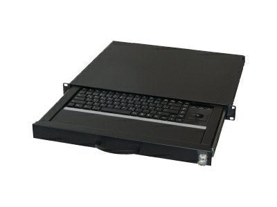 AIXCASE Tastaturschublade – Rack-montierbar, integrierter Trackball