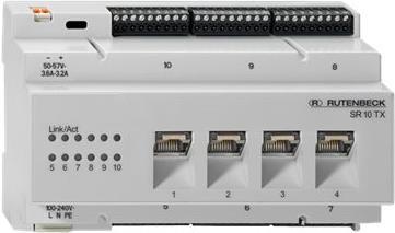 Rutenbeck Gigabit-Switch – 10 Anschlüsse, DIN-Schienen-Montage