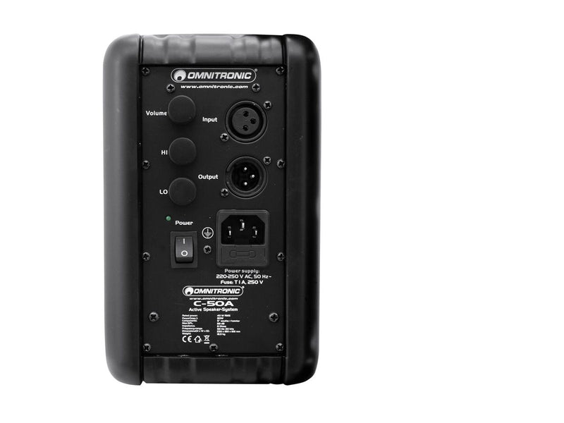 Omnitronic Aktiver Lautsprecher – 50 W, Wandmontierbar