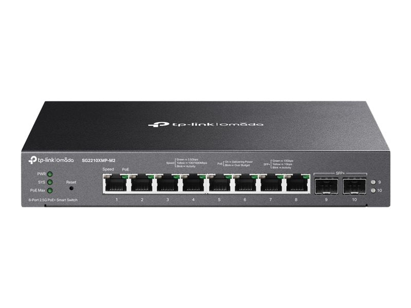 TP-Link Omada Netzwerk-Switch – 8 PoE+ Ports, 2 schnelle SFP+