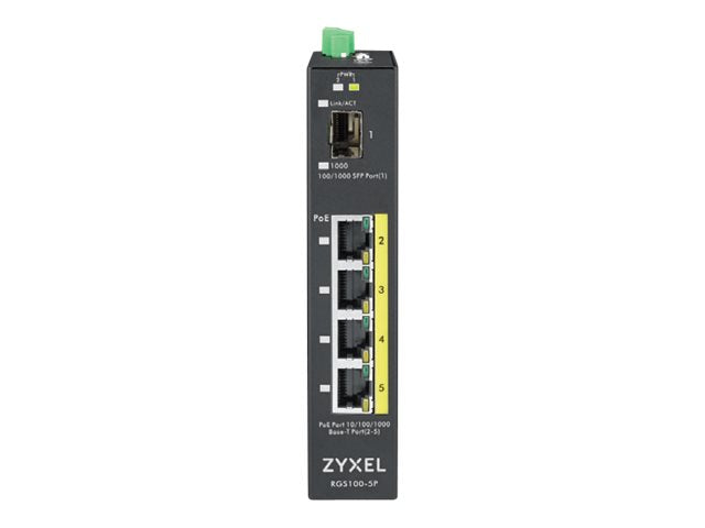 Zyxel 5-Port Switch – Robustes Design, PoE+ Unterstützung