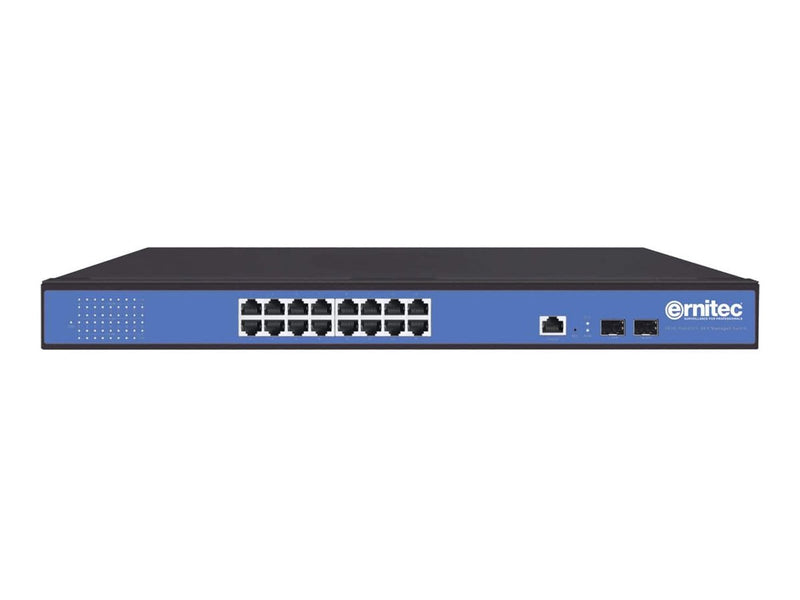 Ernitec 16-Port Gigabit Switch – PoE+, für kleine Netzwerke