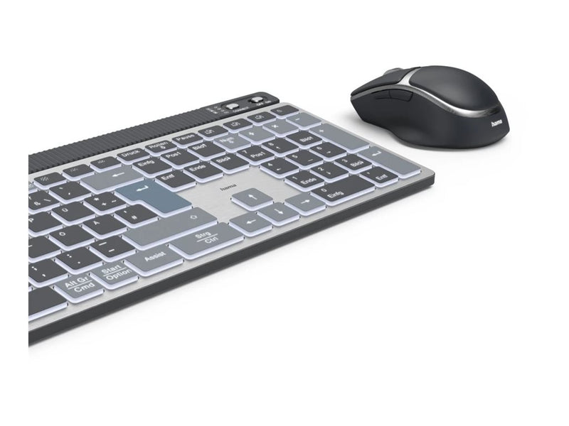 HAMA Kabelloses Tastatur-Maus-Set – LED-Anzeige, Bluetooth