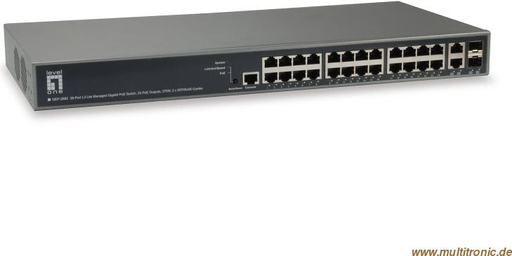 LEVEL ONE 26-Port Switch – PoE+ für leistungsstarke Netzwerke