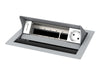 Kindermann CablePort – 4-fach Steckdosengehäuse, silber