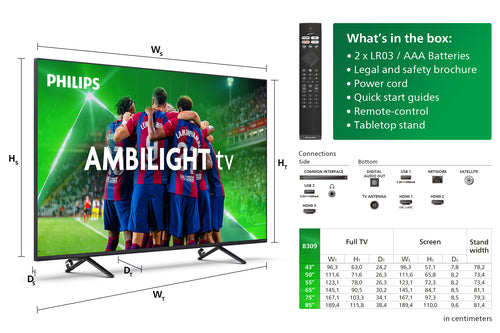 Philips 50" Smart TV – 4K UHD, HDR für lebendige Bilder