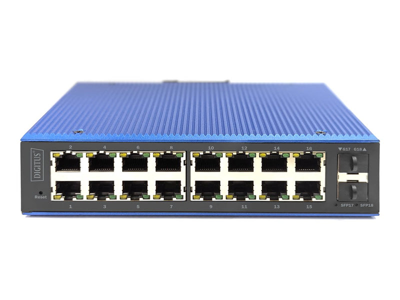 Digitus 16+2-Port Gigabit Switch – PoE, für robuste Netzwerke
