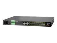 Planet Technology Managed Switch – 24 Anschlüsse, Rack-montierbar