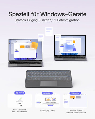 INATECK Tastatur – Für iPad Air & Pro, Grau