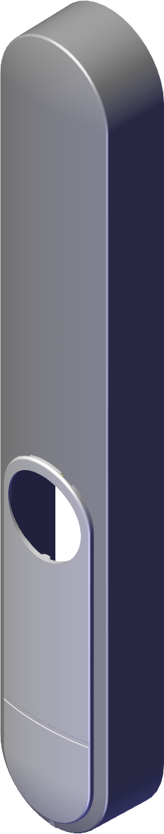 SimonsVoss Türabdeckung – Schmal, 42 mm, Weiß
