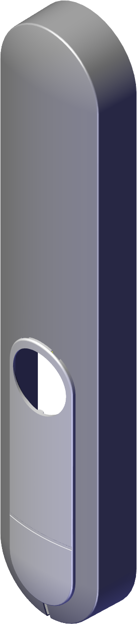 SimonsVoss Türabdeckung – Breite 53 mm, Weiß – Scandinavian Oval (SO)