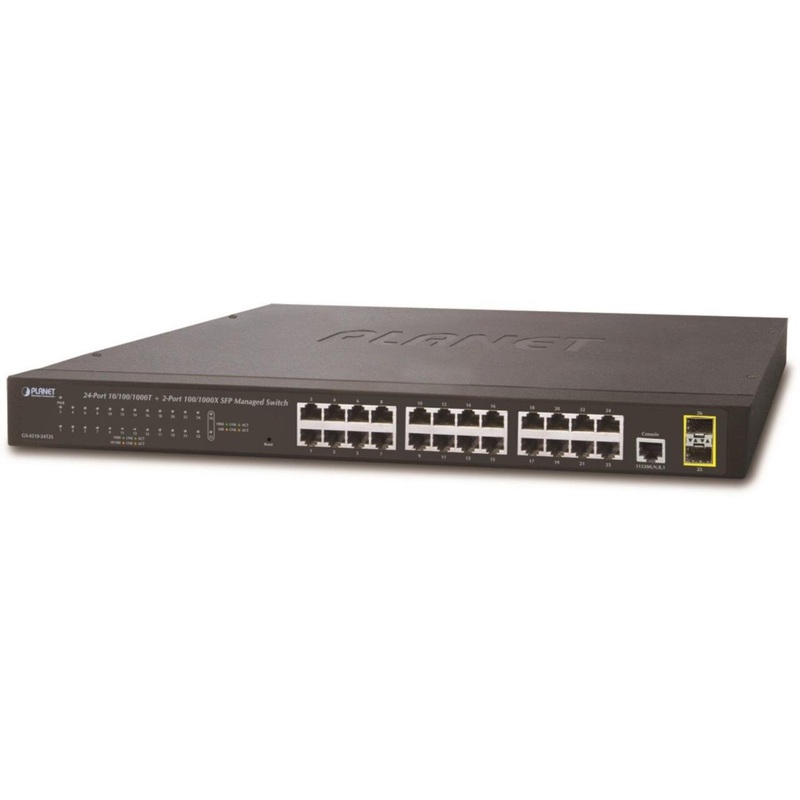Planet Technology 24-Port Switch – Gigabit Ethernet, Rackmontage