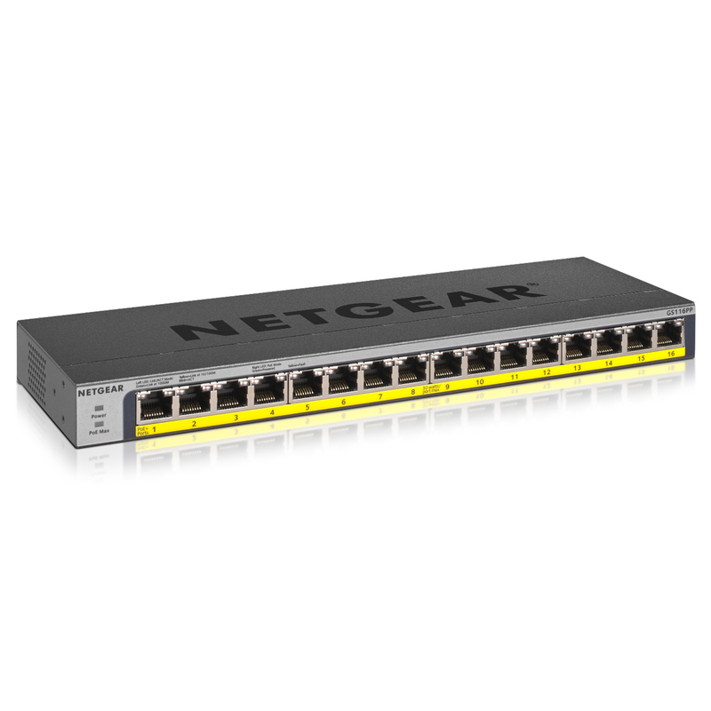 NETGEAR 16-Port Switch – Gigabit, PoE+ für einfache Netzwerkerweiterung