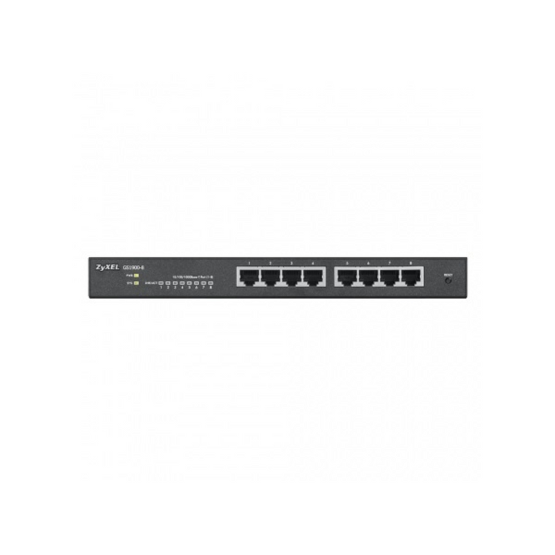 Zyxel 8-Port Netzwerk-Switch – Gigabit-Geschwindigkeit, lüfterlos