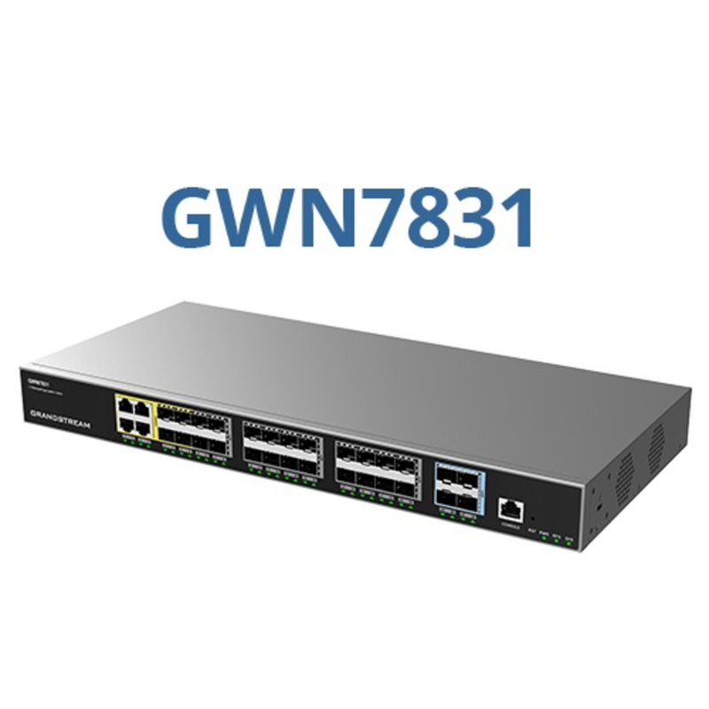 Grandstream Managed Switch – 24 Anschlüsse, Gigabit Ethernet