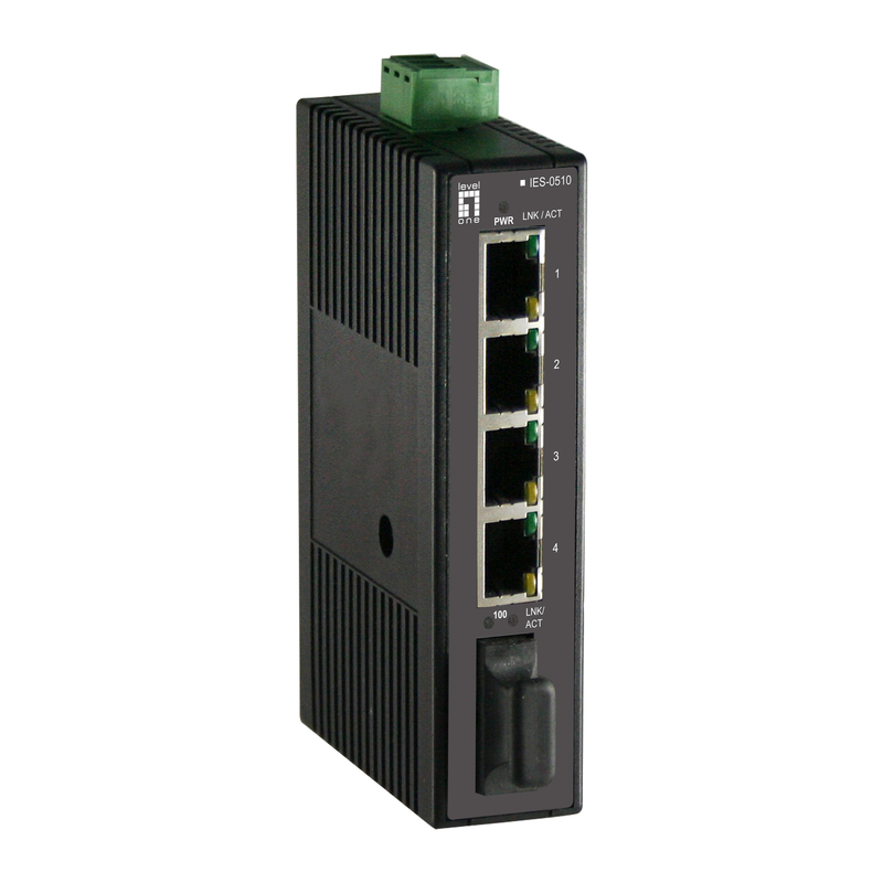 LevelOne Netzwerkswitch – 4 Anschlüsse, einfache Montage