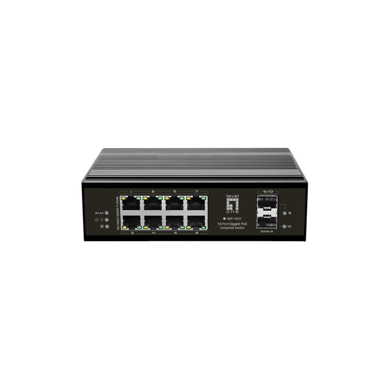 LevelOne 10-Port Gigabit Switch – PoE, robust für extreme Temperaturen