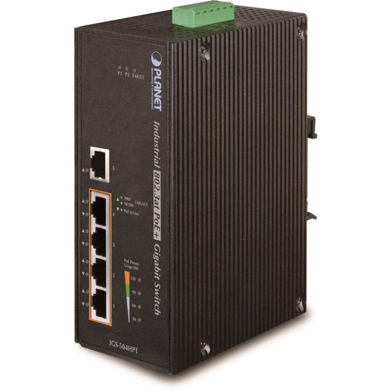 Planet Technology 5-Port Gigabit Switch – PoE+ für einfache Vernetzung