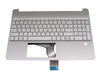 HP Laptop-Ersatzteil – Cover mit deutscher Tastatur, silber
