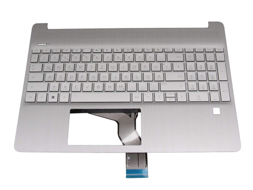 HP Laptop-Ersatzteil – Cover mit deutscher Tastatur, silber