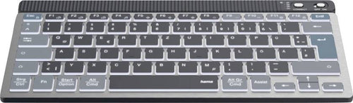 HAMA Kabellose Multi-Device-Tastatur – Beleuchtet, kompakt