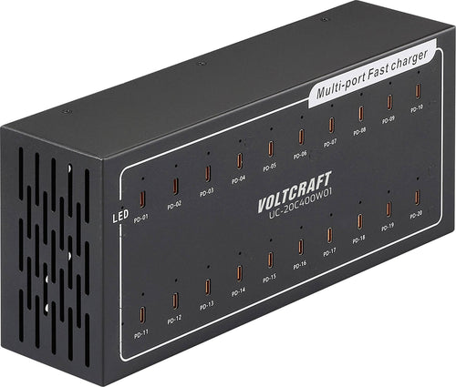 VOLTCRAFT USB-Ladegerät – 20 Anschlüsse, 400 W Leistung