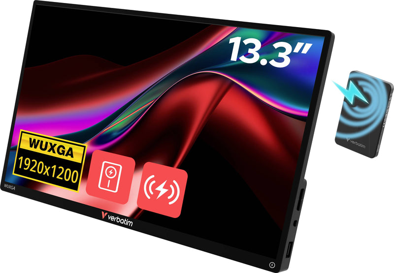 Verbatim Tragbarer Monitor – 13,3" IPS-Display, Energieklasse A