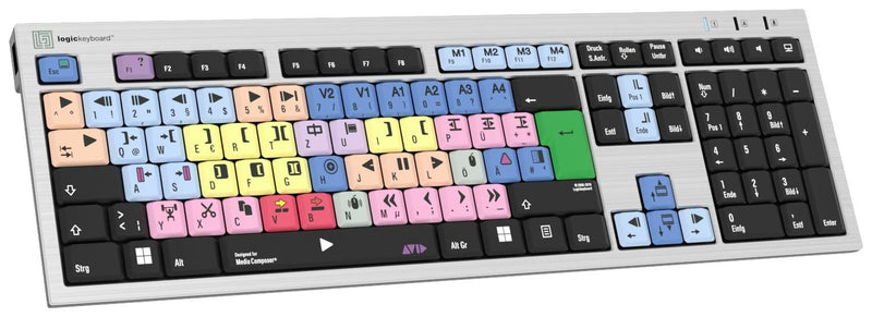 LogicKeyboard Avid Media Composer – Farbige Tasten, USB-Hub