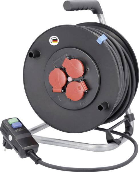 AS-Schwabe Kabeltrommel – 40 m, Schutzkontakt-Stecker