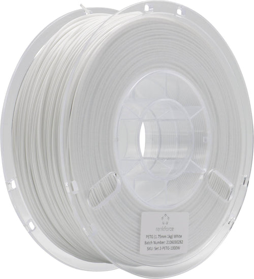CONRAD Renkforce 3D-Druckfilament – Weißes PETG, 1 kg Rolle