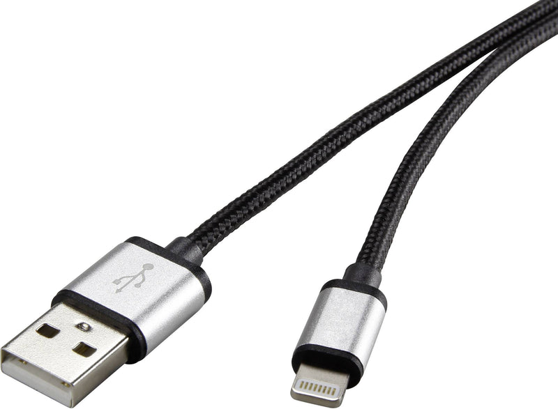 Renkforce 3 m Lightning-Kabel – USB 2.0, Plug & Play