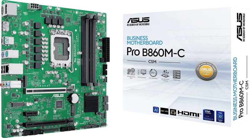 ASUS PRO Motherboard – USB-C, Gigabit LAN