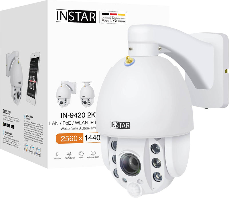 INSTAR IP Überwachungskamera – 2K-Video, LAN & WLAN