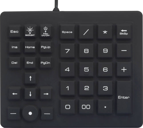 CONRAD Renkforce USB-Nummernblock – Spritz- und Staubschutz, mit Trackball