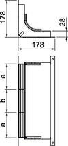OBO Bettermann Kabelkanal-Bogen – 350 mm x 28 mm, einfache Installation
