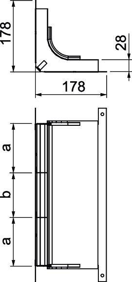 OBO Bettermann Kabelkanal-Bogen – 350 mm x 28 mm, einfache Installation