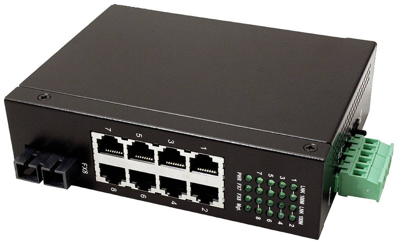 ROLINE Industrie-Switch – 8 Anschlüsse, DIN-Schiene montierbar